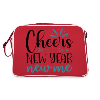 Design Cheers New Year New Me - Sac Retro - rouge/blanc - Dos