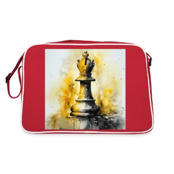 Yellow Chess Bishop - Retro Bag - red/white - Back
