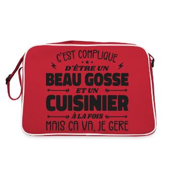Handsome Man Cook - Retro Bag - red/white - Back