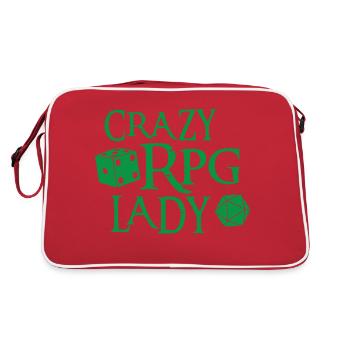 Dame RPG folle avec des dés - Sac Retro - rouge/blanc - Dos