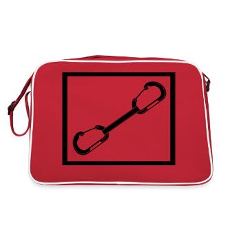 Bouldern Klettern Climbing Wandern - Retro Tasche - Rot/Weiß - Hinten