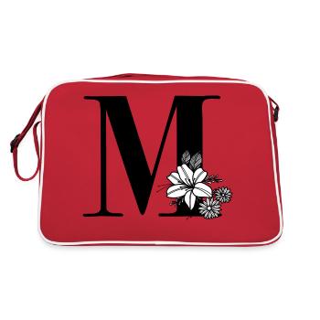 Letter M - Retro Bag - red/white - Back