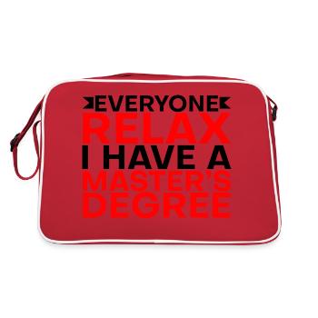 Tout le monde se détend, j’ai une maîtrise 21 - Sac Retro - rouge/blanc - Dos