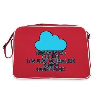 There Is No Cloud Its Just Someone Elses Computer6 - Retro Tasche - Rot/Weiß - Hinten