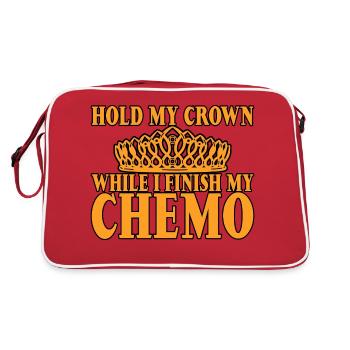 Tenez ma couronne pendant que je termine ma chimio 24 - Sac Retro - rouge/blanc - Dos