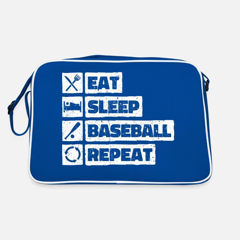 Eat Sleep Baseball Repeat Retro Bag