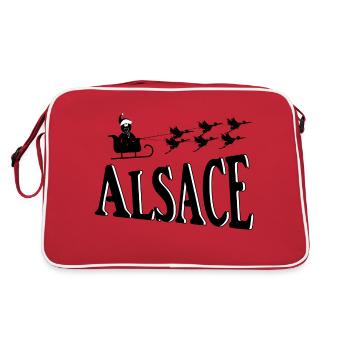Alsace Cigognes de Noël - Sac Retro - rouge/blanc - Dos