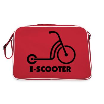 E-Scooter E-Roller Scooter - Sac Retro - rouge/blanc - Dos