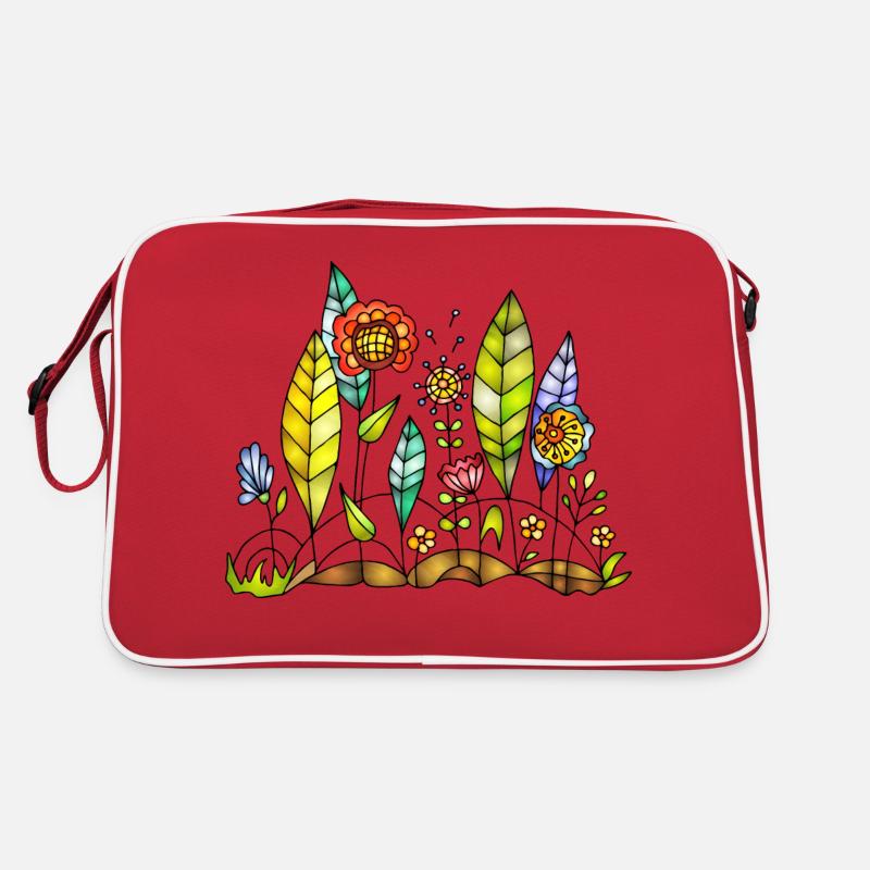 Fleur - Sac Retro - rouge/blanc
