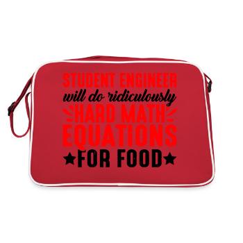 Will Do Ridiculously Hard Math Equations For Food3 - Retro Bag - red/white - Back
