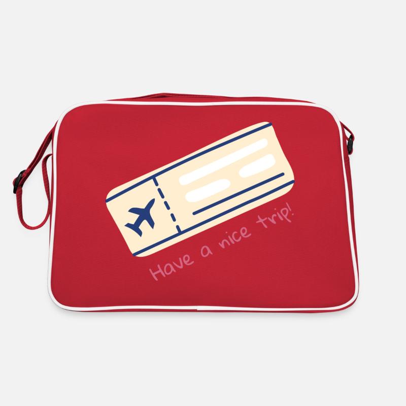 Plane ticket trip Retro Bag