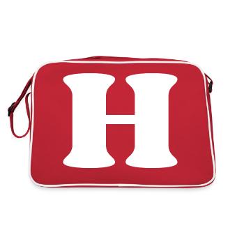 Lettre h - Sac Retro - rouge/blanc - Dos