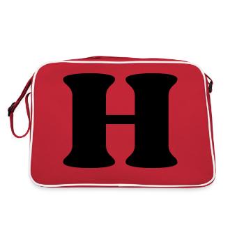 Lettre h - Sac Retro - rouge/blanc - Dos
