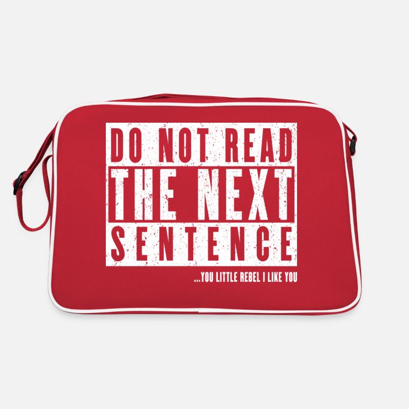 Cool Saying: Do Not Read - Funny Design Retro Bag