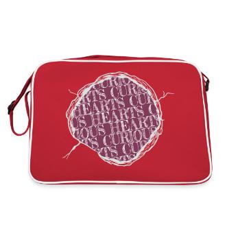 quote love curiosity community love languages - Retro Tasche - Rot/Weiß - Hinten