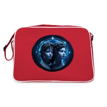 Signe du zodiaque Gémeaux F - Sac Retro - rouge/blanc - Dos