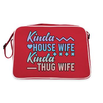 Kinda House Wife Kinda Thug Wife - Retro Bag - red/white - Back