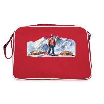 Snowboarders à la montagne Snowboarders à la montagne - Sac Retro - rouge/blanc - Dos