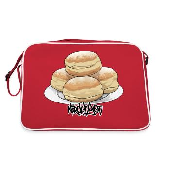 Beignets // Illustration - Sac Retro - rouge/blanc - Dos