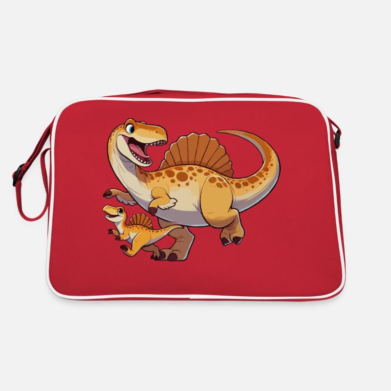Spinosaurus Mutter und Kind Retro Tasche
