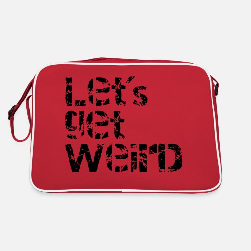 lets get weird - Retro Tasche - Rot/Weiß