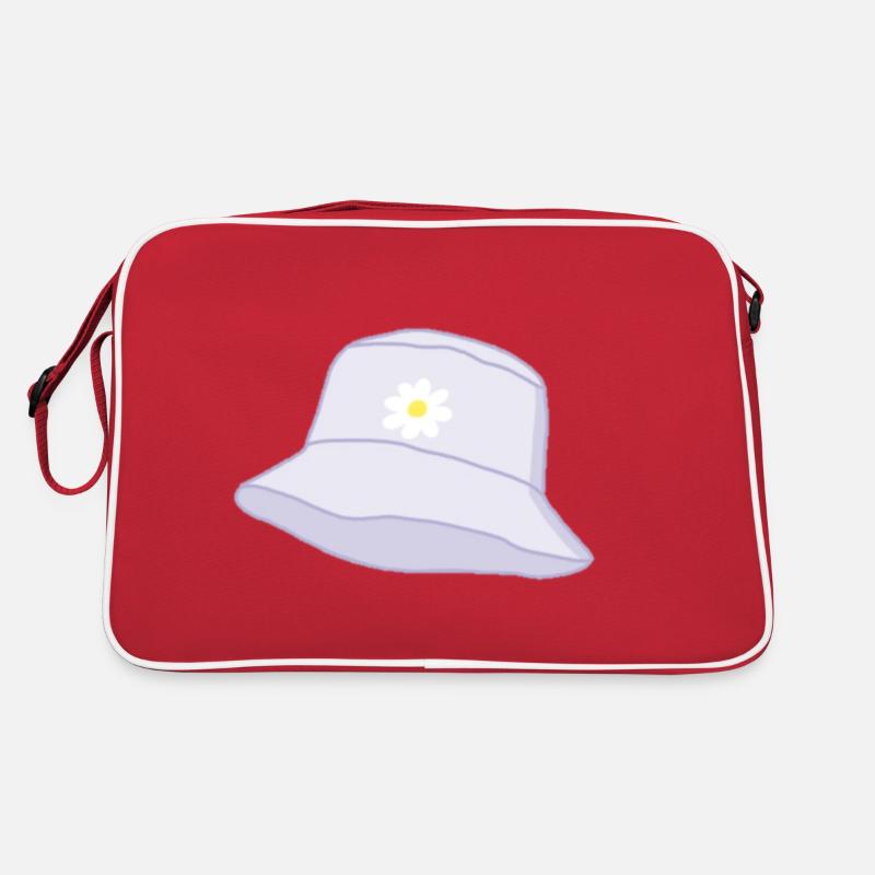 Bob avec une fleur - Sac Retro - rouge/blanc