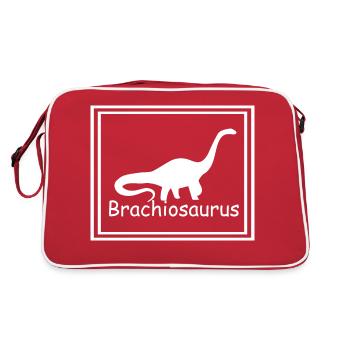 Dinosaur Dino - Retro Bag - red/white - Back