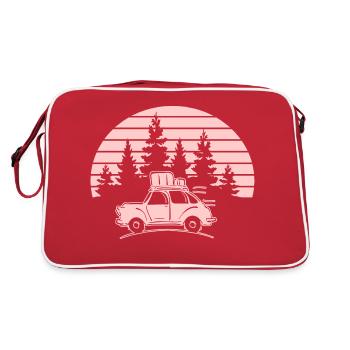 Le chemin est l’objectif Roadtrip Travel Holiday Camping - Sac Retro - rouge/blanc - Dos