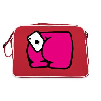 As Card - Retro Tasche - Rot/Weiß - Hinten
