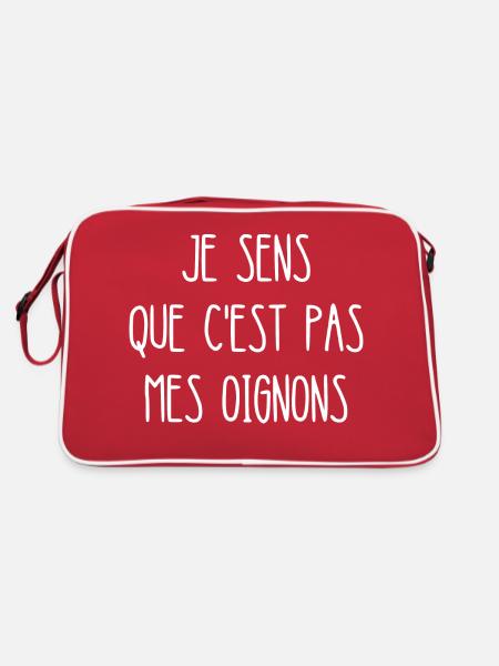 je sens que c'est pas mes oignons - Sac Retro - rouge/blanc - Dos