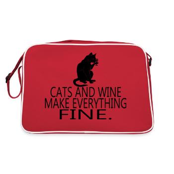 Cat Katze - Retro Bag - red/white - Back