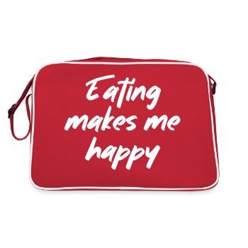 Manger me rend heureux - Sac Retro - rouge/blanc - Dos