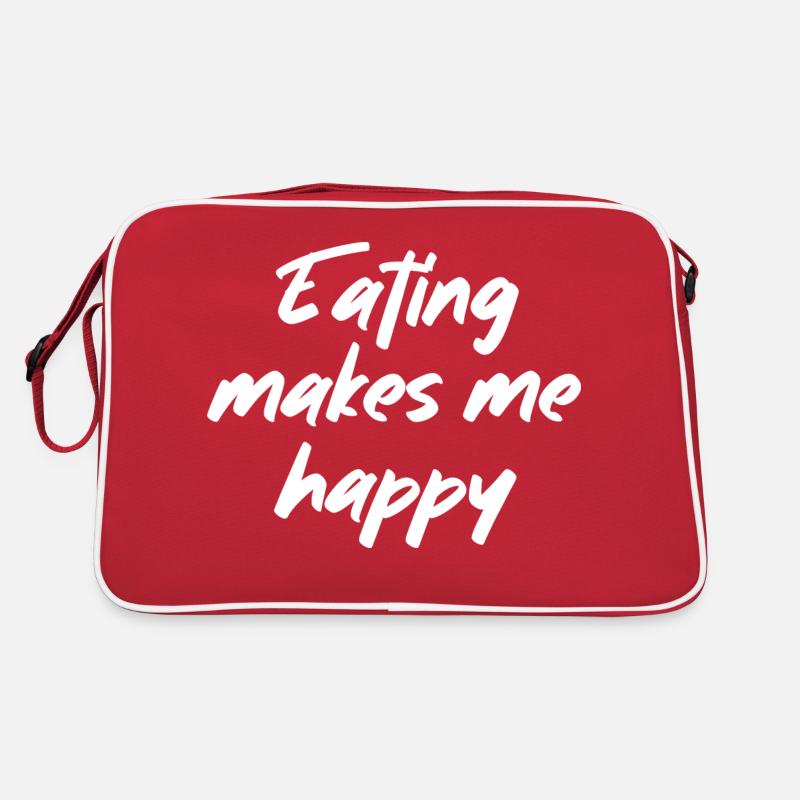 Manger me rend heureux Sac Retro