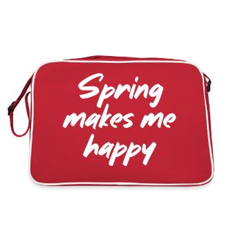 Le printemps me rend heureux - Sac Retro - rouge/blanc - Dos