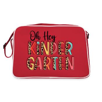 Imprimé léopard - Oh Hey KINDERGARTEN - Sac Retro - rouge/blanc - Dos