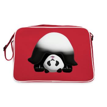 Panda finger 3d - Retro Bag - red/white - Back