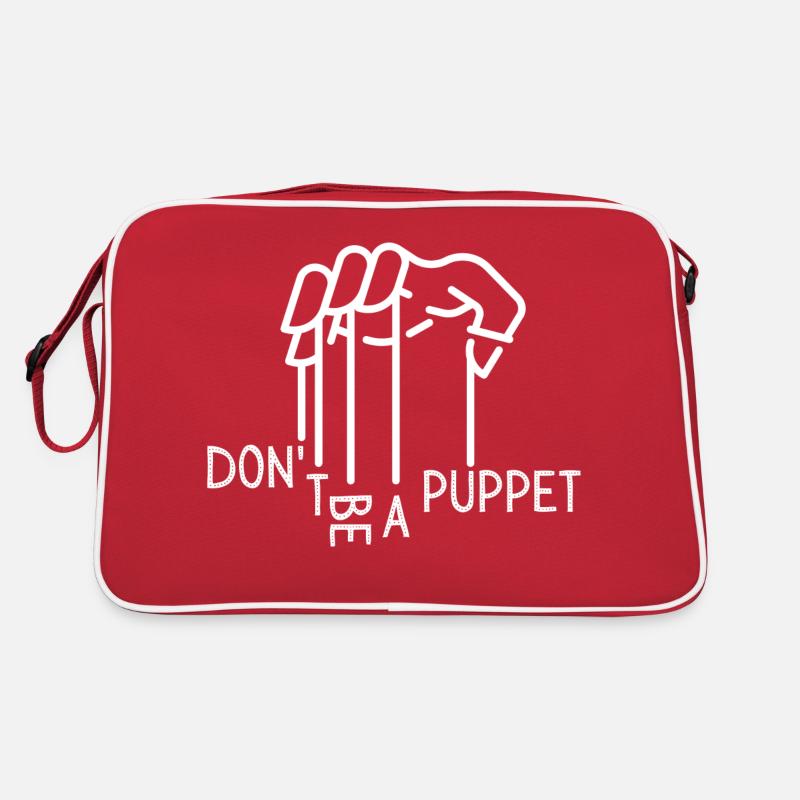 Don t be a puppet weiss Retro Tasche