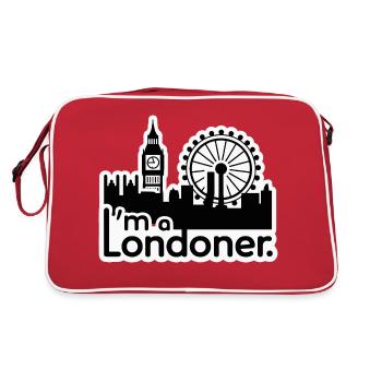 ICH BIN EIN LONDONER - Retro Tasche - Rot/Weiß - Hinten