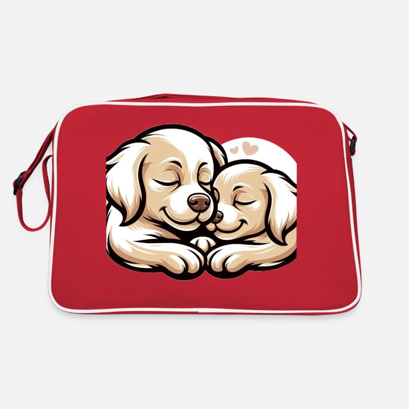 Deux chiens amoureux Sac Retro