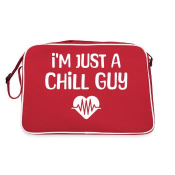 Entspannter Typ - Retro Tasche - Rot/Weiß - Hinten