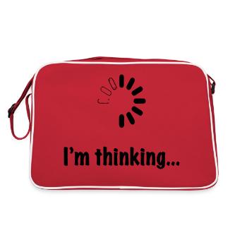 Je réfléchis. - Sac Retro - rouge/blanc - Dos