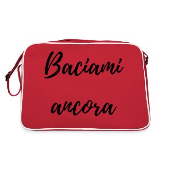 Baciami Ancora – Phrase italienne romantique - Sac Retro - rouge/blanc - Dos