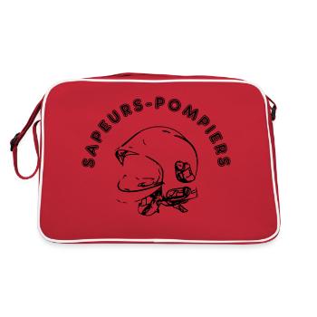 sapeurs-pompiers casque - Sac Retro - rouge/blanc - Dos