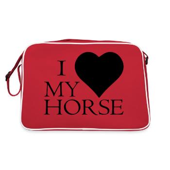 Pferd Horse - Retro Bag - red/white - Back
