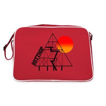 Bottrop Tétraèdre Coucher de soleil - Sac Retro - rouge/blanc - Dos