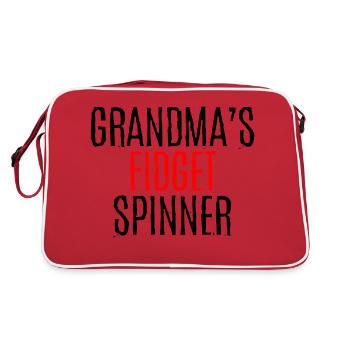 Fidget Spinner 2 de grand-mère - Sac Retro - rouge/blanc - Dos