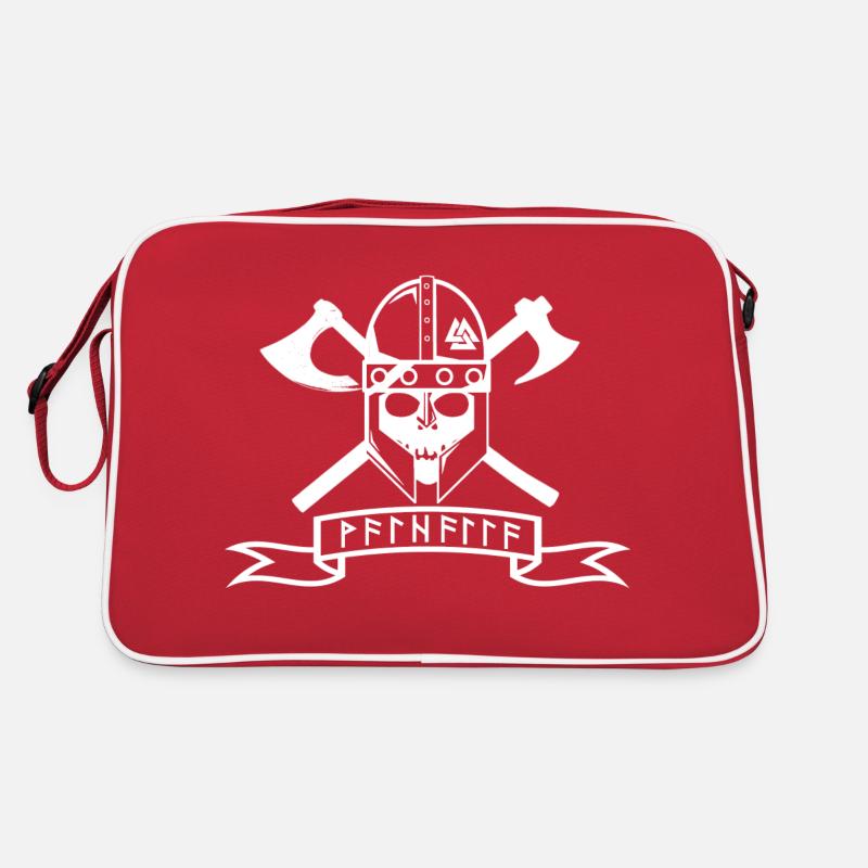 Logo Walhalla blanc Sac Retro