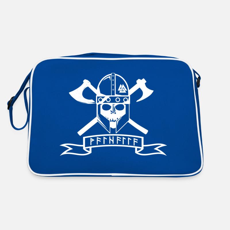 Logo Walhalla blanc Sac Retro