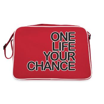 One LIFE your CHANCE 01 noir et blanc - Sac Retro - rouge/blanc - Dos