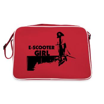 E-Scooter E-Roller Scooter - Sac Retro - rouge/blanc - Dos